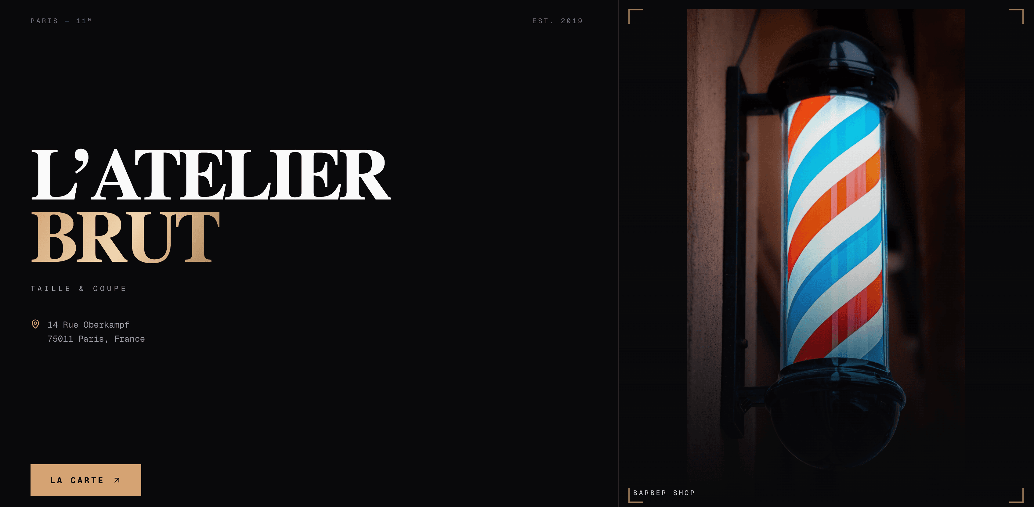 Aperçu du site L'Atelier Brut