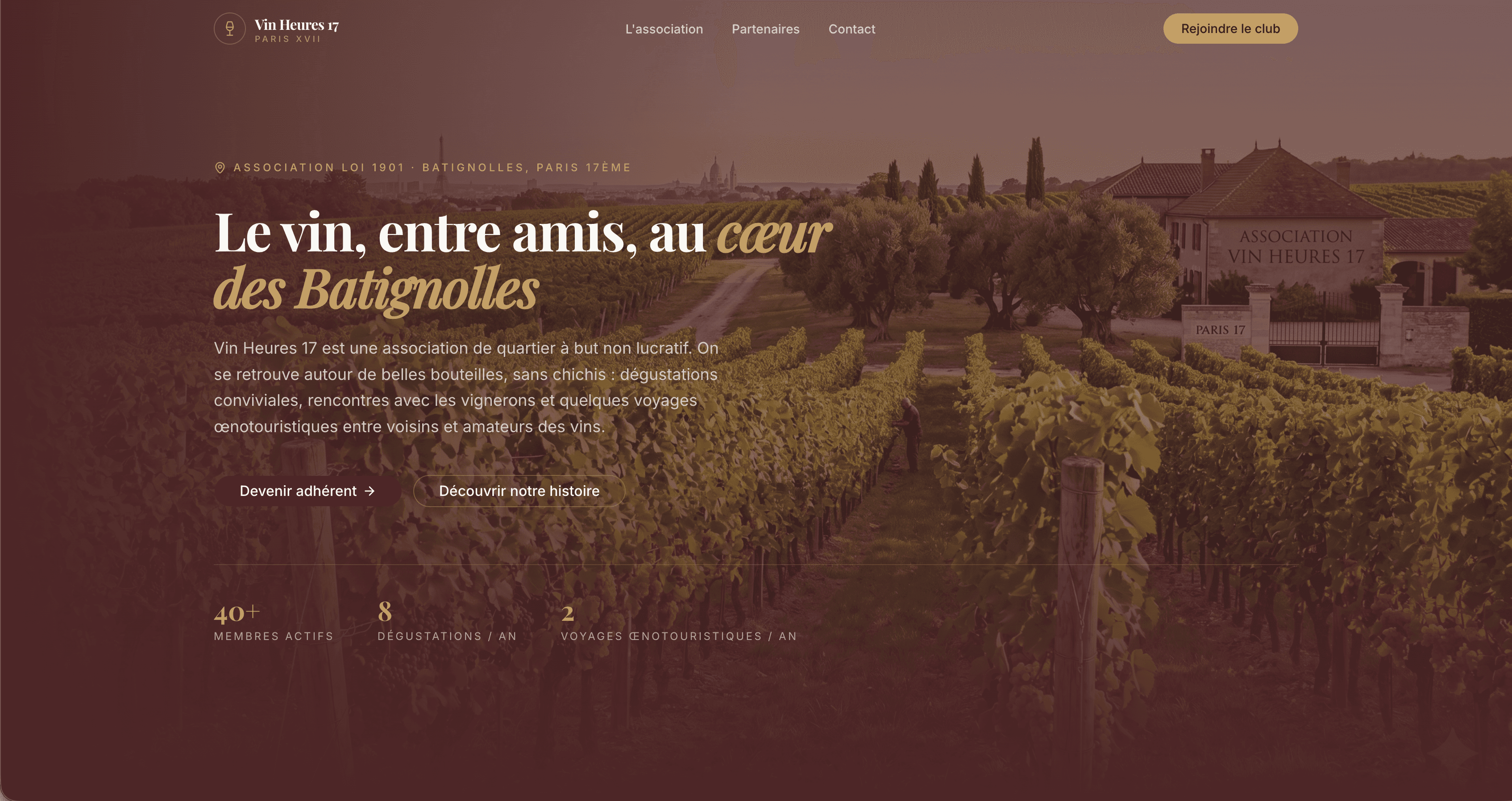 Aperçu du site Vin Heures 17